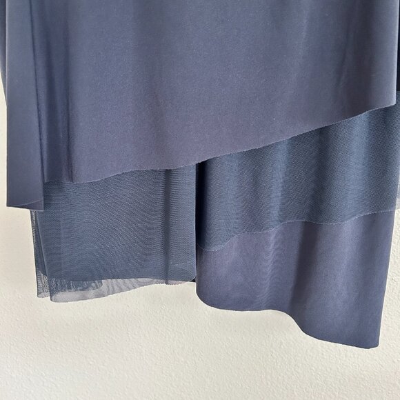 NWT Miraclesuit Tankini Top 14 Blue Mirage Underwire Asymmetric Mesh Swim - Picture 3 of 10